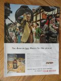 Four Roses Whiskey, Vintage 40's full page print ad. Color Illustration (making a movie/you deserve two Oscars for this picture!)Original vintage 1942 Collier's Magazine Print Art.