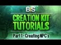 Skyrim Creation Kit Tutorials - Episode 1: Creating And Adding NPC's