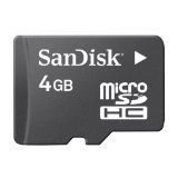 Sandisk 4GB MicroSDHC  Memory Card with SD Adapter (BULK Packaging)